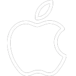 Apple OS icon in white